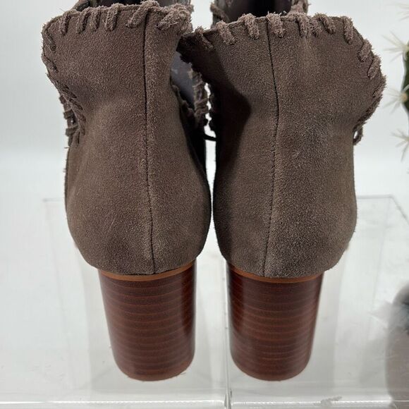 Urban Outfitters UO Sasha Whip Stitch Suede Ankle Boot Size 8M Taupe - Picture 9 of 16